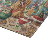 Golden Retriever Holiday Baking: Feestelijke Kerst Snijplank (Hoek)