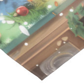 Golden Retriever Holiday Baking: Feestelijke Kerst Tafelkleed (Gekanteld)