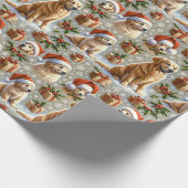 Golden Retriever Holiday Charm Kerstmis Cadeaupapier (Hoek)