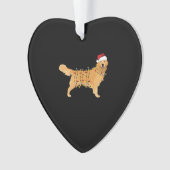 Golden Retriever Holiday Christmas Light Essential Ornament (voorkant)