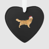 Golden Retriever Holiday Christmas Light Essential Ornament (voorkant)