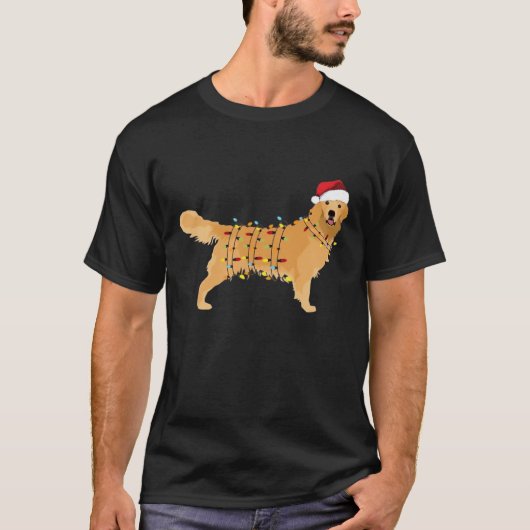 Golden Retriever Holiday Christmas Light Essential T-shirt (Voorkant)