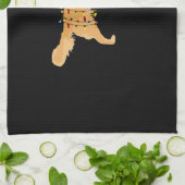 Golden Retriever Holiday Christmas Light Essential Theedoek (Gevouwen)