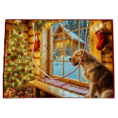 Golden Retriever Holiday Groot Cadeauzakje (Voorkant)