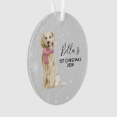 Golden Retriever Holiday kerstversiering Ornament (voorkant)