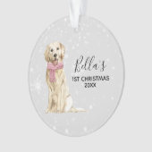 Golden Retriever Holiday kerstversiering Ornament (voorkant)