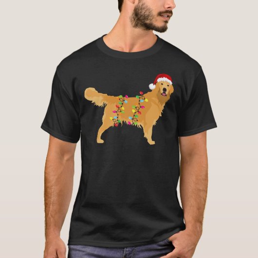 Golden Retriever Holiday Light Golden Re T-shirt (Voorkant)