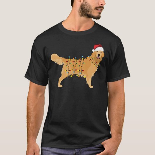 Golden Retriever Holiday Light T-shirt (Voorkant)