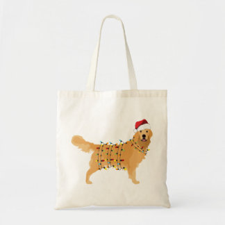 Golden Retriever Holiday Light Tote Bag