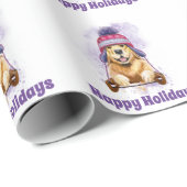 Golden Retriever Holiday Wrapping Paper Cadeaupapier (Rol Hoek)