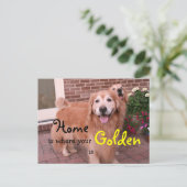 Golden Retriever Home Quote Briefkaart (Staand voorkant)