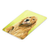 Golden Retriever Hond Art Magnet Magneet (Linkerzijde)