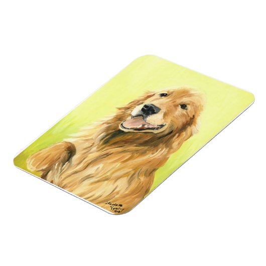 Golden Retriever Hond Art Magnet Magneet (Linkerzijde)