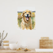 Golden Retriever - Hond Art Print (Keuken)