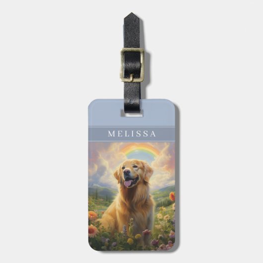 Golden Retriever Hond Bagage Labels (Voorkant verticaal)