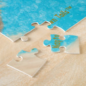 Golden Retriever Hond Blauw Water Legpuzzel (Zijkant)