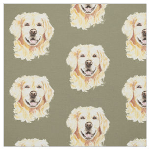 Golden Retriever Hond Dier Print Stof