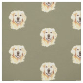 Golden Retriever Hond Dier Print Stof (Swatch)