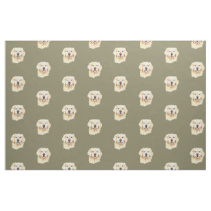Golden Retriever Hond Dier Print Stof