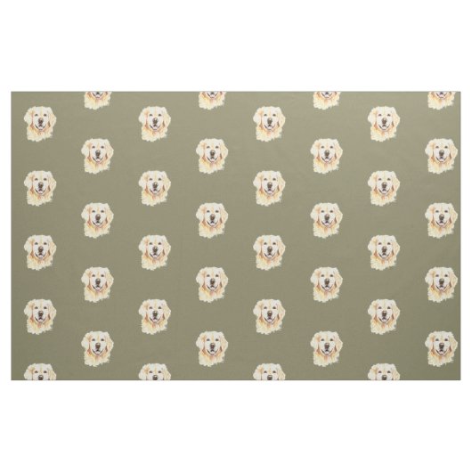 Golden Retriever Hond Dier Print Stof (Fat Quarter)