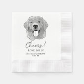 Golden Retriever Hond Gepersonaliseerd Cheers Serv Servet (Voorkant)