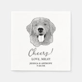 Golden Retriever Hond Gepersonaliseerd Cheers Serv Servet (Voorkant)
