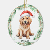Golden Retriever Hond Gepersonaliseerde Huisdier V Keramisch Ornament (Links)