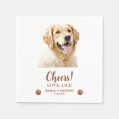 Golden Retriever Hond Gepersonaliseerde Proost Servet (Voorkant)