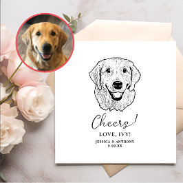 Golden Retriever Hond Gepersonaliseerde Proost Servet