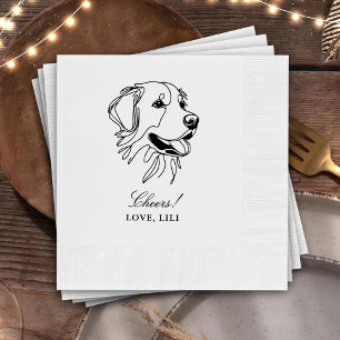 Golden Retriever Hond Gepersonaliseerde Proost Servet