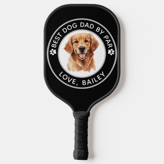 Golden Retriever Hond Gepersonaliseerde tekening Pickleball Paddle (Achterkant)