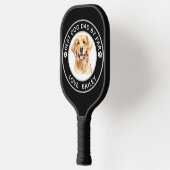 Golden Retriever Hond Gepersonaliseerde tekening Pickleball Paddle (Links)