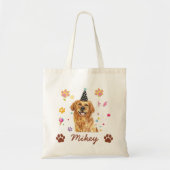 Golden Retriever Hond Gepersonaliseerde tekening Tote Bag (Voorkant)