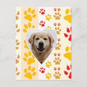 Golden Retriever Hond Hart Paws Print Briefkaart (Voorkant)