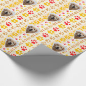 Golden Retriever Hond Hart Paws Print Cadeaupapier (Hoek)