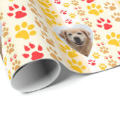 Golden Retriever Hond Hart Paws Print Cadeaupapier (Rol Hoek)