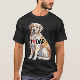 Golden Retriever Hond Ik hou van papa T-shirt