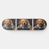 Golden Retriever Hond in de ruimte Persoonlijk Skateboard (Horizontaal)