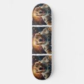 Golden Retriever Hond in de ruimte Persoonlijk Skateboard (Voorkant)