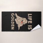 Golden Retriever Hond - Leven Is Goud Badhanddoek (Badhanddoek)