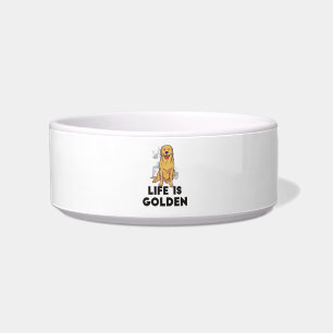 Golden Retriever Hond - Leven Is Goud Voerbakje