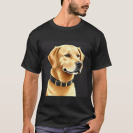 Golden Retriever hond met een leren halsband T-shirt