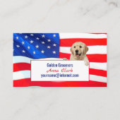 Golden Retriever hond op vlag Visitekaartje (Voorkant)
