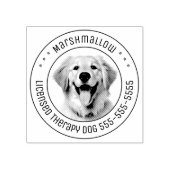 Golden Retriever Hond Pet Foto Rond Rubberstempel (Afrduk)