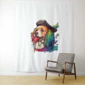 Golden Retriever Hond Pirate Wandkleed (In situ)