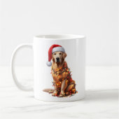 Golden Retriever Hond Puppy Kerstmis Koffiemok (Links)