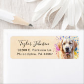 Golden Retriever-hond Retouradres Etiket (Insitu)