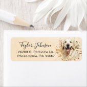 Golden Retriever-hond Retouradres Etiket (Insitu)
