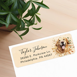 Golden Retriever-hond Retouradres Etiket