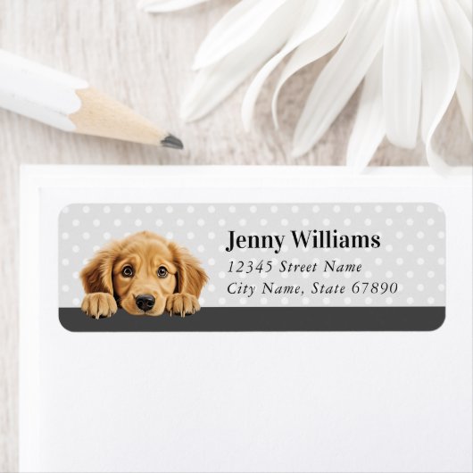 Golden Retriever Hond Retouradres Labels (Insitu)